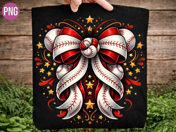 Download Coquette Baseball Bow Star PNG Shirt - Bow Collection