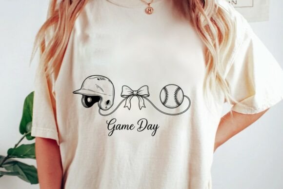 Download Game Day Baseball Bow Helmet Png - Bow Collection