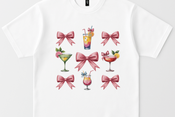Download Vibrant Summer Cocktails Pink Bows PNG - Bow Collection