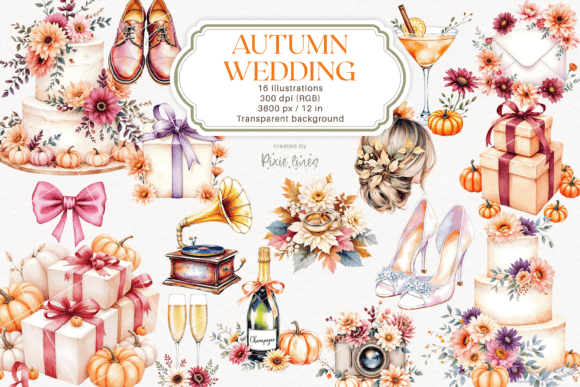 Download Autumn Wedding Elements, Fall Party - Wedding elements Collection