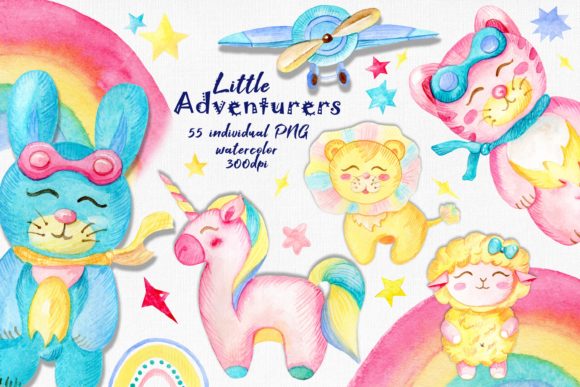 Download Watercolor Kids Unicorn Clipart - Watercolor kids Collection