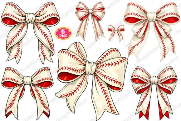 Download Coquette Baseball Bow PNG Bundle, Bow - Bow Collection