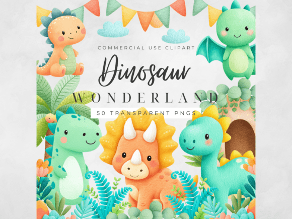 Download Dinosaur Clipart Watercolor Kids Dino PN - Watercolor kids Collection