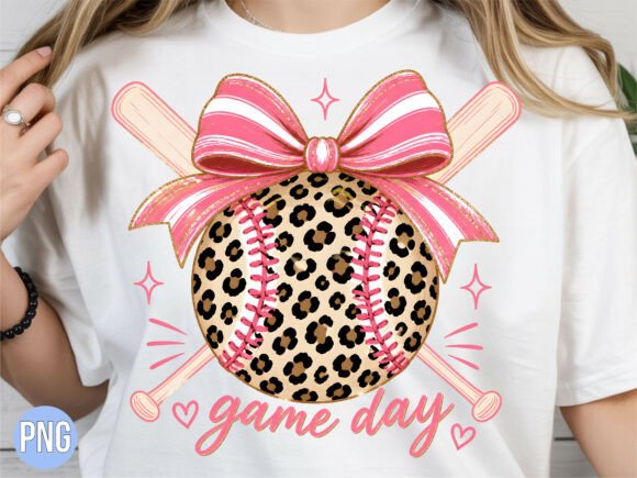 Download Game Day Leopard Baseball Bow PNG Shirt - Bow Collection
