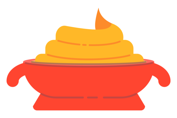 Download Mustard Dip Bowl. Spicy Sauce Color Icon - Bow Collection