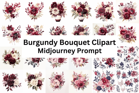 Download Burgundy Bouquet Clipart - Burgundy bouquet Collection