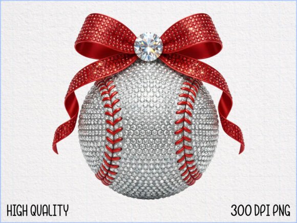 Download Bling Rhinestone Baseball Bow PNG - Bow Collection